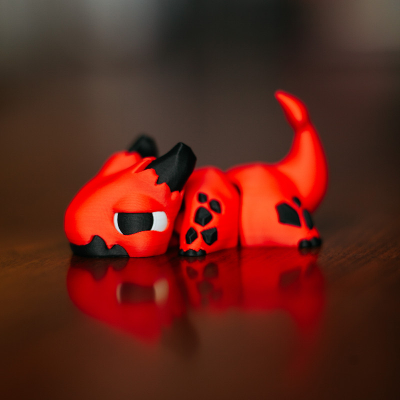 Şeytan Bebek Ejderha 3D Baskı Hareketli Mini Figür