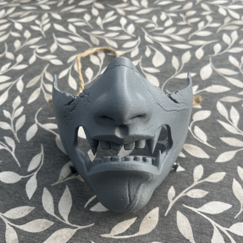 Ghost Of Yotei Oni Atsu Maske - 3D Baskı Cosplay Aksesuarı