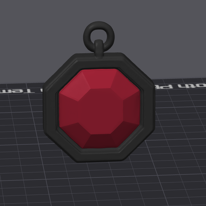 Fantastik Yakut Amulet - 3D Baskı Anahtarlık ve Kolye Ucu