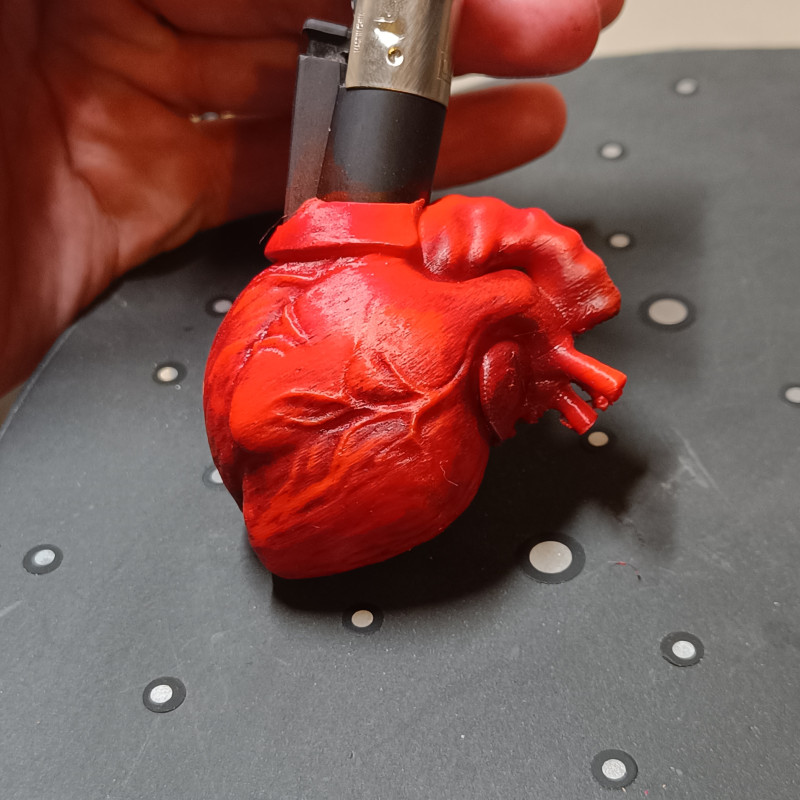 Alevli Kalp Çakmak Tutucu - 3D Baskı Dekor ve Hediye