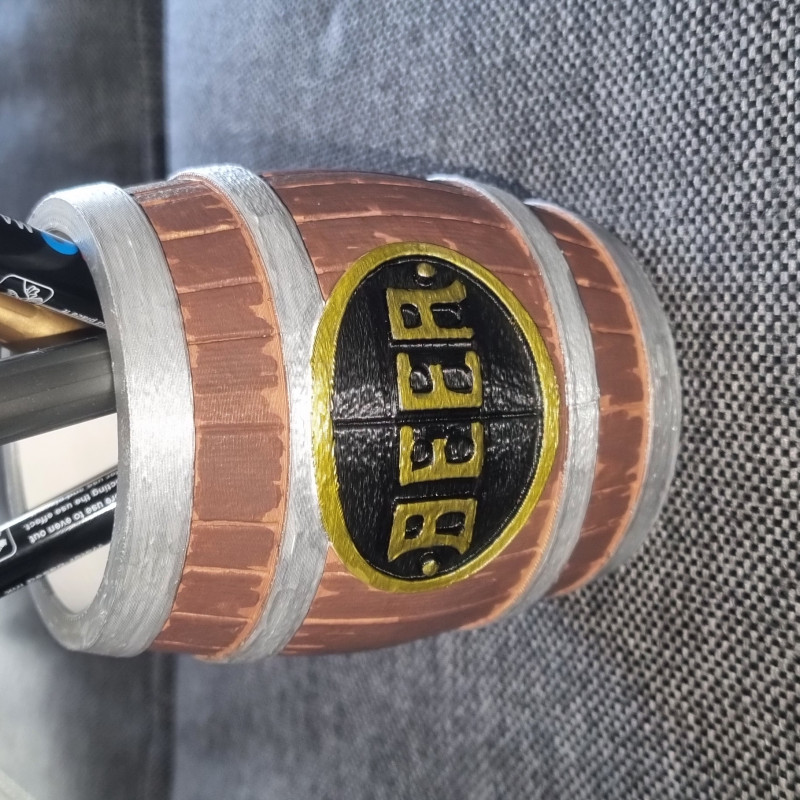 Bira Fıçısı Kalemlik - 3D Baskı Ofis Dekorasyonu Bira Fıçısı Kalemlik - 3D Baskı Ofis Dekorasyonu