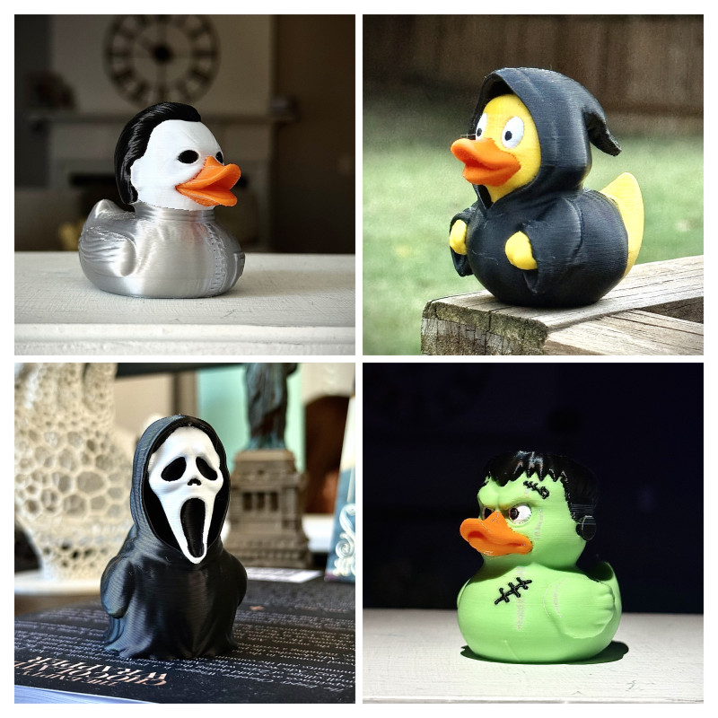 Cadılar Bayramı Ördek Dekor - 3D Baskılı Sevimli Mini Figür