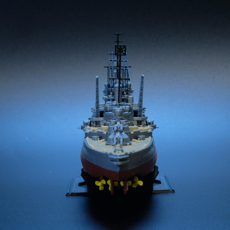 HMS Warspite 1942 3D Baskı Savaş Gemisi Modeli - 1:625 Ölçek