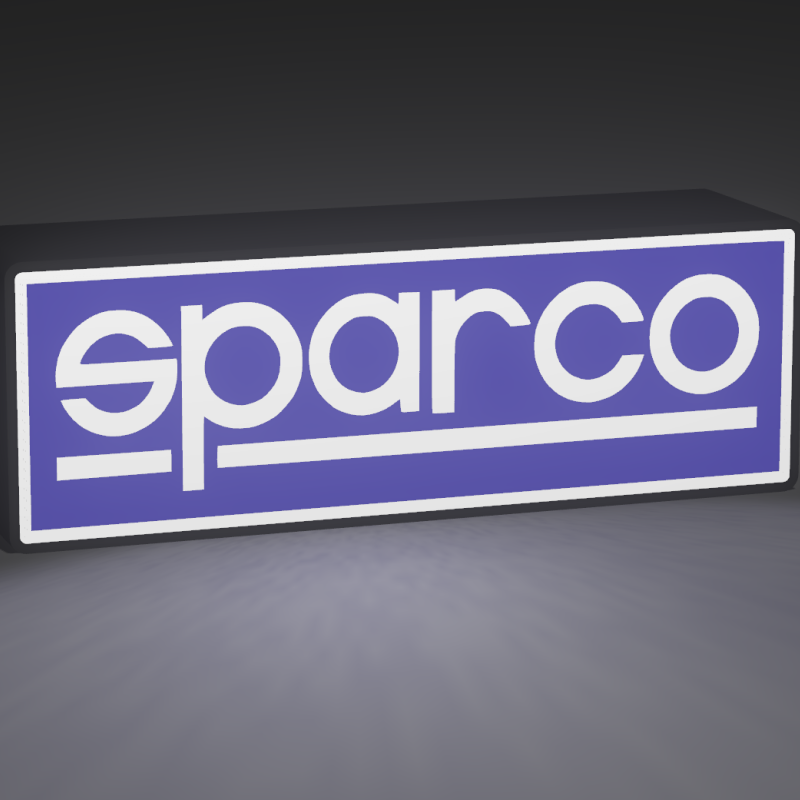 SPARCO Işıklı Dekoratif Tabela - 3D Baskı LED Aydınlatmalı