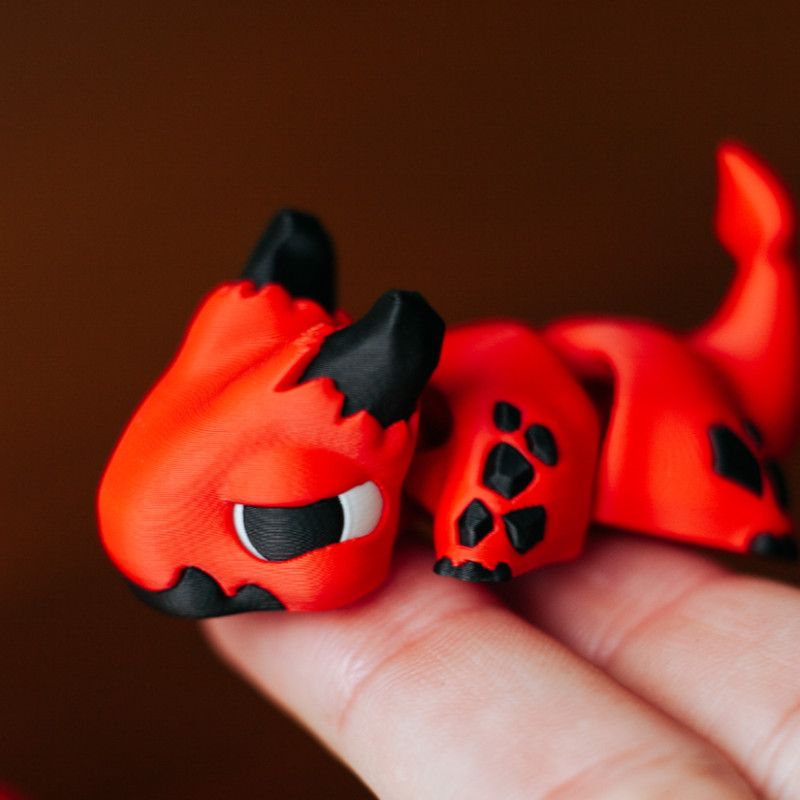 Şeytan Bebek Ejderha 3D Baskı Hareketli Mini Figür