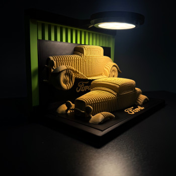 1932 Ford Coupe Street Rod 3D Baskı Maket - Nostaljik Araba Modeli