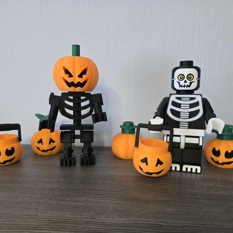 Halloween 2025 Brickstyle Set - 3D Baskı Cadılar Bayramı Figürleri