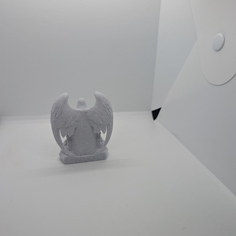 İsa Melek Kanatlı İlahi Taht Heykeli - 3D Baskı Dini Dekor