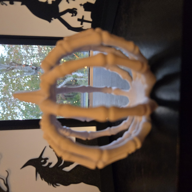 Kemik Kafesli Cadılar Bayramı Balkabağı - 3D Baskı Dekor