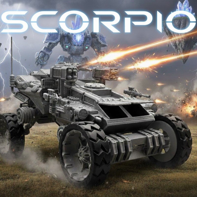 Bilim Kurgu Savaş Aracı SCORPIO - 3D Baskı Modeli