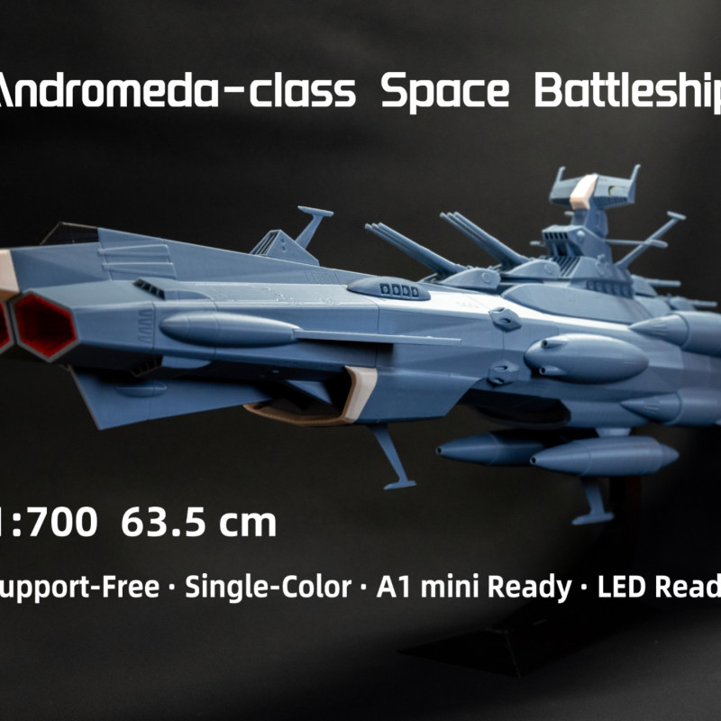 Andromeda Sınıfı Uzay Savaş Gemisi 1:700 63.5cm 3D Baskı Model