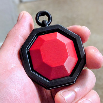 Fantastik Yakut Amulet - 3D Baskı Anahtarlık ve Kolye Ucu