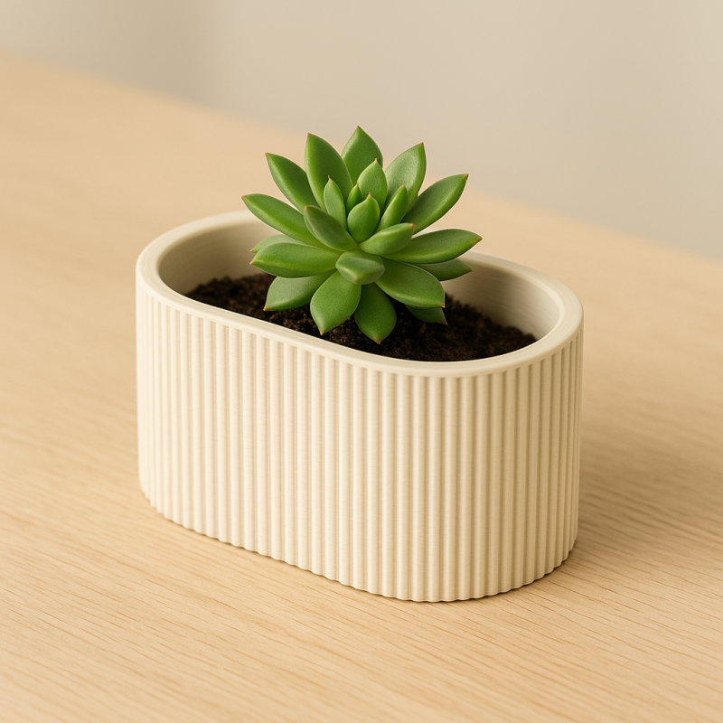 9 Çeşit Kabartmalı Oval Masa Organizatörü - 3D Baskı Ofis Aksesuarı