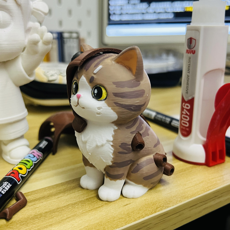 Hamamböceği Kostümlü Kedi 3D Baskı Figür - Renklendirilebilir Mini Oyuncak Hamamböceği Kostümlü Kedi 3D Baskı Figür - Renklendirilebilir Mini Oyuncak