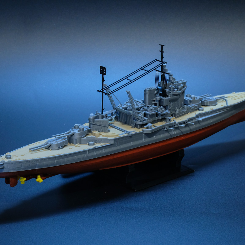 HMS Warspite 1942 3D Baskı Savaş Gemisi Modeli - 1:625 Ölçek