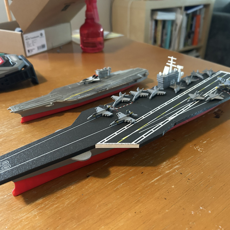 USS Nimitz Uçak Gemisi 3D Baskı Modeli - 1:800 Ölçekli Koleksiyon