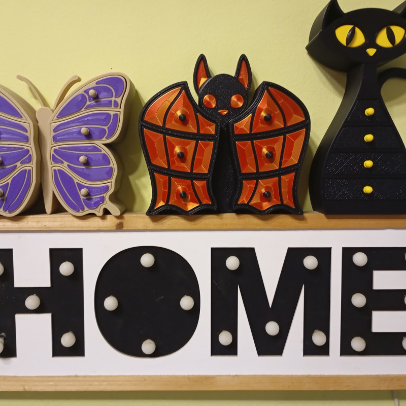 Yarasa Şekilli 3D Baskı Takı Kutusu - Gotik Tarz Dekor