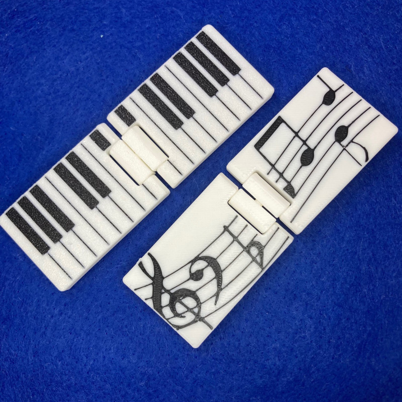 Piyano Tuşlu Müzik Fidget Oyuncak - 3D Baskı Stres Azaltıcı