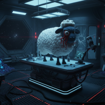 Uzaylı Enfeksiyonlu 3D Baskılı Renkli Koyun Figürü - Alien Earth Koleksiyonu