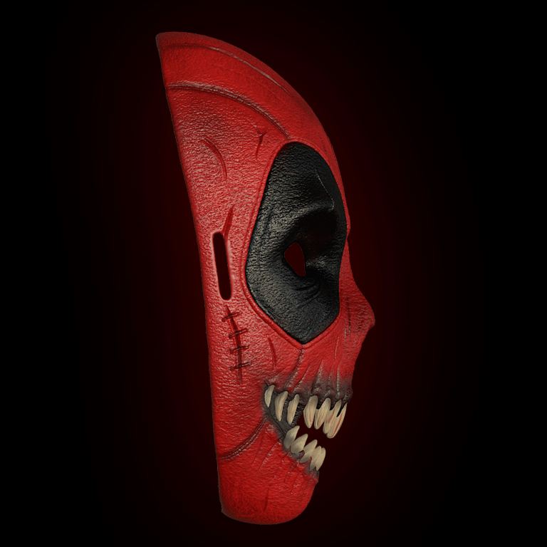 Korkunç Deadpool Cadılar Bayramı Maskesi - 3D Baskı Korku Aksesuarı