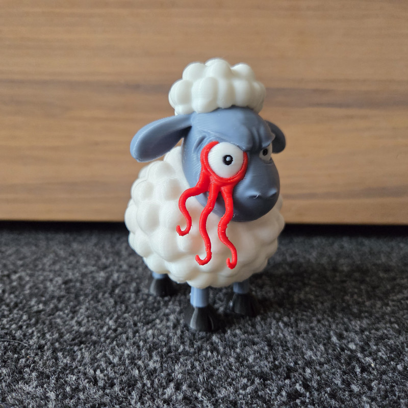 Uzaylı Enfeksiyonlu 3D Baskılı Renkli Koyun Figürü - Alien Earth Koleksiyonu Uzaylı Enfeksiyonlu 3D Baskılı Renkli Koyun Figürü - Alien Earth Koleksiyonu