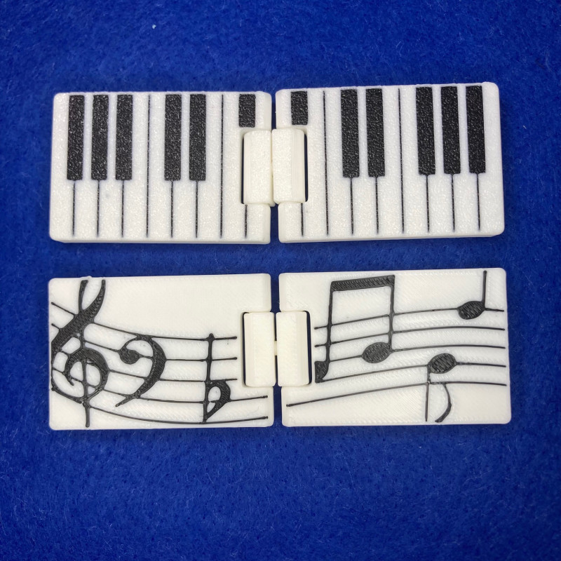 Piyano Tuşlu Müzik Fidget Oyuncak - 3D Baskı Stres Azaltıcı