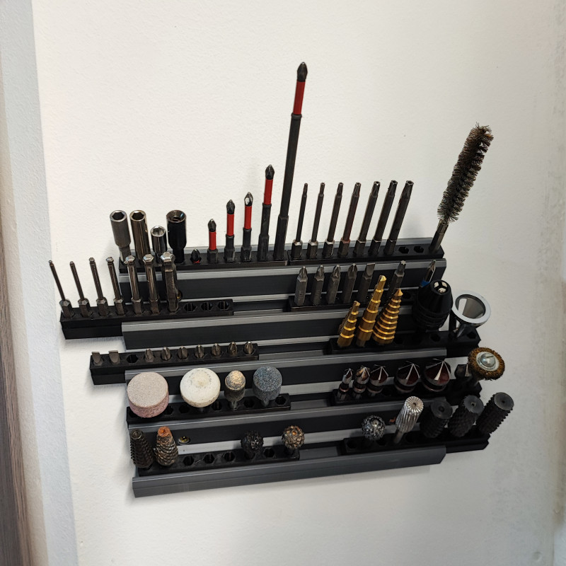 100 Yuvalı Duvar Delikli Tornavida Ucu Organizer - 3D Baskı