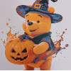 Cadılar Bayramı Winnie The Pooh 3D Baskı Tablo - Renkli HueForge Tasarım