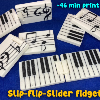 Piyano Tuşlu Müzik Fidget Oyuncak - 3D Baskı Stres Azaltıcı