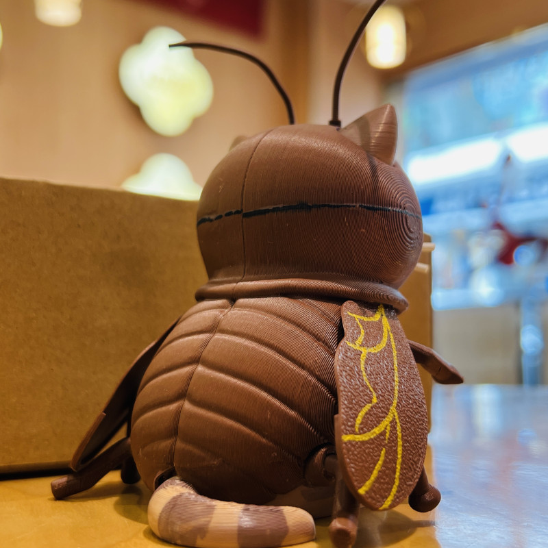 Hamamböceği Kostümlü Kedi 3D Baskı Figür - Renklendirilebilir Mini Oyuncak Hamamböceği Kostümlü Kedi 3D Baskı Figür - Renklendirilebilir Mini Oyuncak