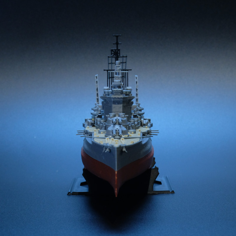 HMS Warspite 1942 3D Baskı Savaş Gemisi Modeli - 1:625 Ölçek