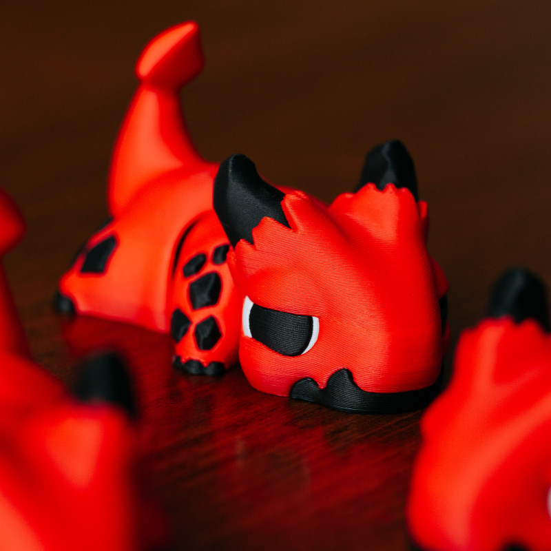 Şeytan Bebek Ejderha 3D Baskı Hareketli Mini Figür