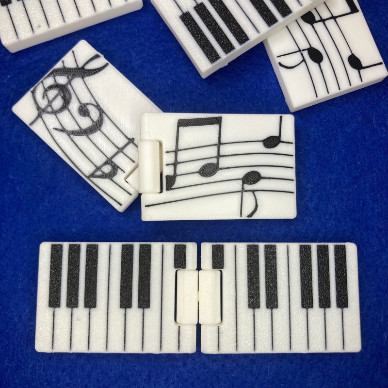 Piyano Tuşlu Müzik Fidget Oyuncak - 3D Baskı Stres Azaltıcı