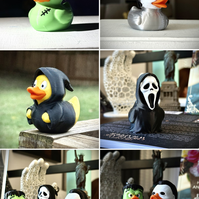 Cadılar Bayramı Ördek Dekor - 3D Baskılı Sevimli Mini Figür