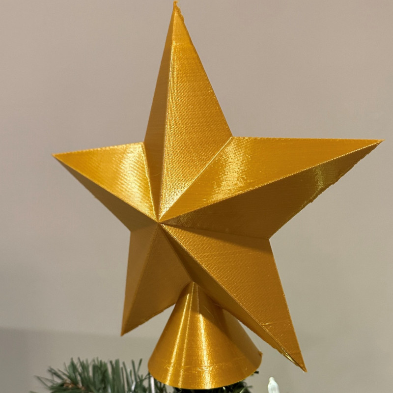 Noel Yıldızı Süsü - 3D Baskı Dekoratif Yıldız