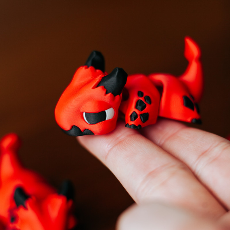 Şeytan Bebek Ejderha 3D Baskı Hareketli Mini Figür