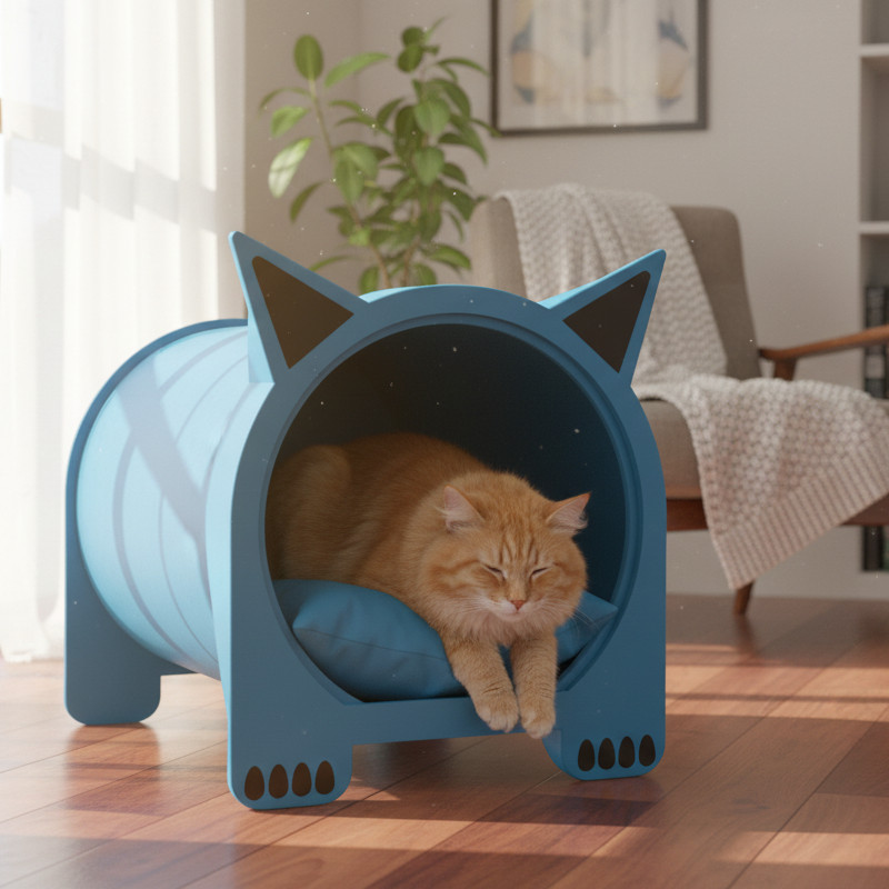 3D Baskı Kedi Evi Barınağı - Dayanıklı ve Şık Evcil Hayvan Yuvası 3D Baskı Kedi Evi Barınağı - Dayanıklı ve Şık Evcil Hayvan Yuvası