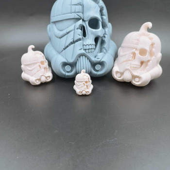 Stormtrooper Kafatası Balkabağı Kaskı - Cadılar Bayramı Dekorasyonu
