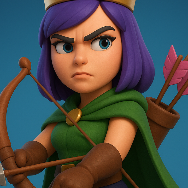 Clash Royale Okçu Kraliçe 3D Baskı Figür - Koleksiyonluk Oyun Heykelciği Clash Royale Okçu Kraliçe 3D Baskı Figür - Koleksiyonluk Oyun Heykelciği