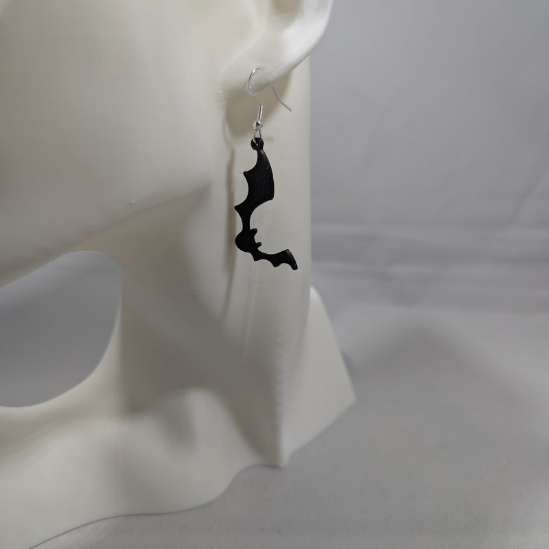 Özel Yarasa Küpe Seti - 5 Farklı 3D Baskı Tasarım