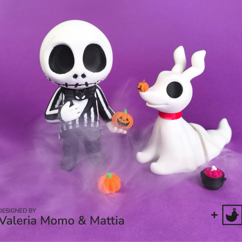 Jack Skellington Flexi Hareketli Figür - Anahtarlık & Oyuncak 3D Baskı