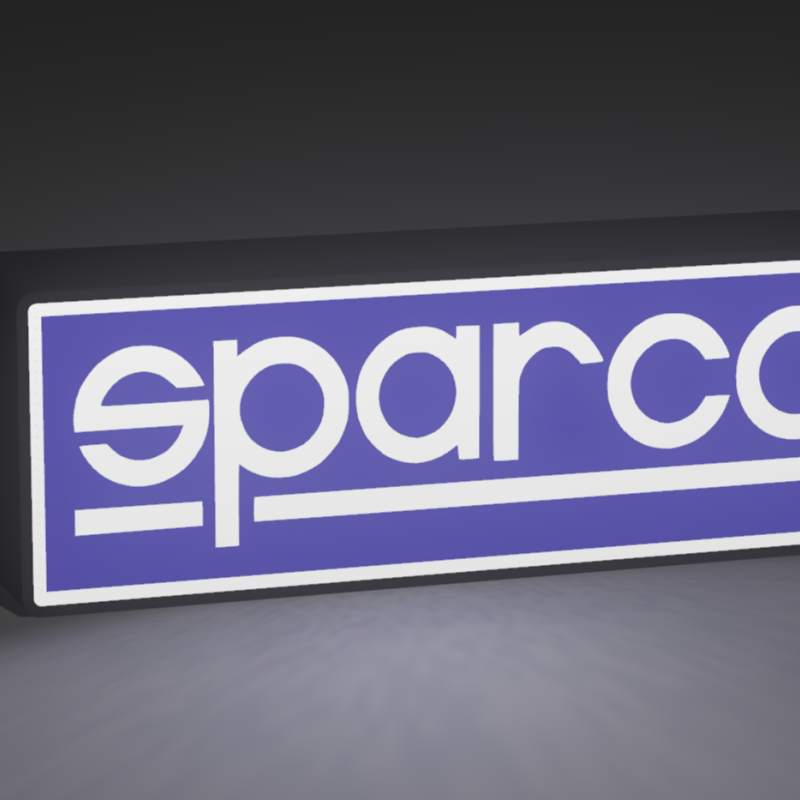 SPARCO Işıklı Dekoratif Tabela - 3D Baskı LED Aydınlatmalı
