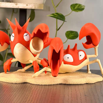 Pokemon Krabby 3D Baskılı 10cm Mini Figür - Koleksiyonluk Model