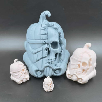 Stormtrooper Kafatası Balkabağı Kaskı - Cadılar Bayramı Dekorasyonu