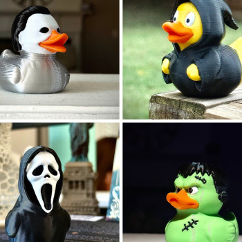 Cadılar Bayramı Ördek Dekor - 3D Baskılı Sevimli Mini Figür