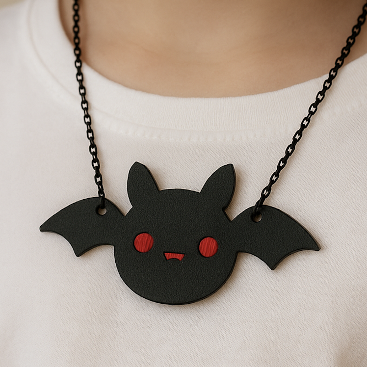 Sevimli Kedi Hayalet Küpe Çıngırağı - 3D Baskı Moda Aksesuarı