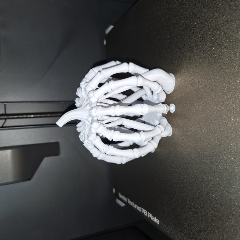 Kemik Kafesli Cadılar Bayramı Balkabağı - 3D Baskı Dekor