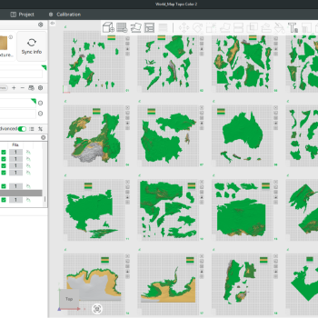 Mini 3D Topoğrafya Dünya Haritası - Renkli Yükselti Konturlu Eğitim Modeli