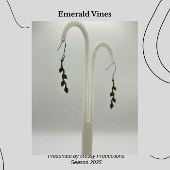 Doğa Esintili Orman Sarmaşığı 3D Baskı Küpe - PLA Malzeme