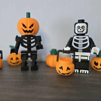 Halloween 2025 Brickstyle Set - 3D Baskı Cadılar Bayramı Figürleri